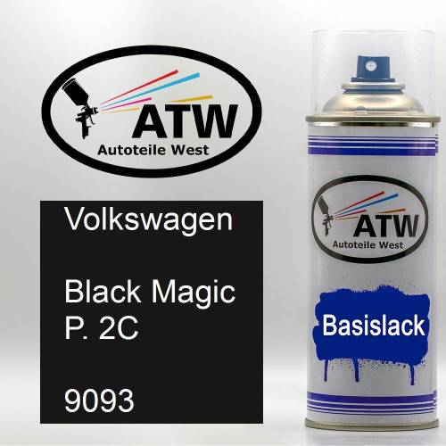 Volkswagen, Black Magic P. 2C, 9093: 400ml Sprühdose, von ATW Autoteile West.